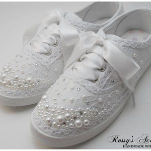 Lace Bridal Wedding Sneakers